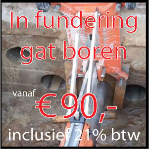 Gat door fundering maken